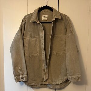 Zara oversized chore coat denim jacket size M